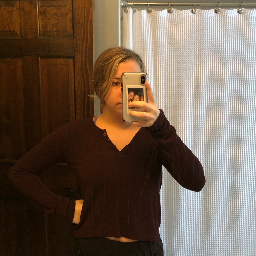 Pacsun henley button sweater